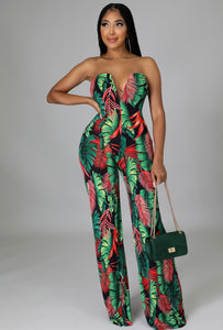 Caribbean Goddess Jumpsuit | Green